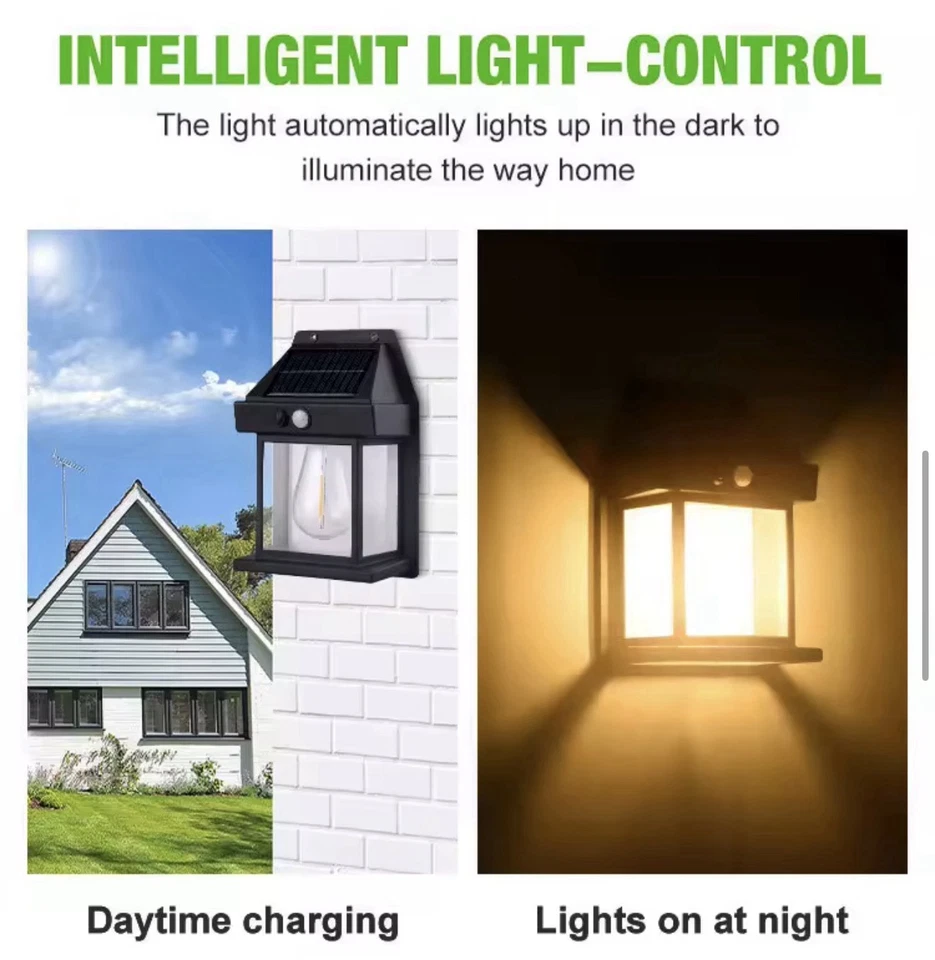 ✅Lampada da parete solare da esterno con Pannello Solare Specificare Colore ☀️ - Immagine 4 di 4