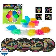 Lite Brite HD Template and Peg Refill Set Plus Storage, 360 Mini-