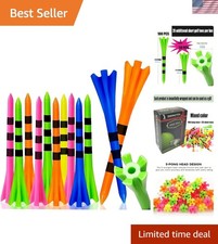 120 Pack Plastic Golf Tees,Contain 100 pcs 3-1/4 Inch Unbreakable Long Tees a...