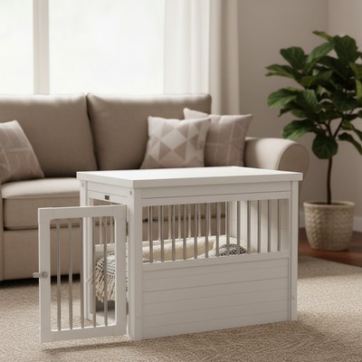 Versatile Medium Dog Crate End Table, Easy to Clean & Eco-Friendly Construction