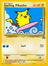 Surfing Pikachu - 28 - Pokemon Wizards Black Star Promo Card NM
