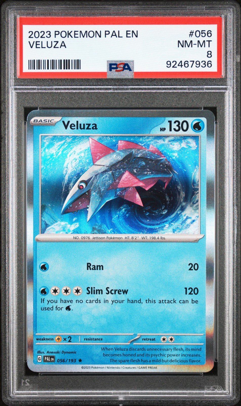 2023 POKEMON PAL EN-PALDEA EVOLVED #056 VELUZA PSA 8