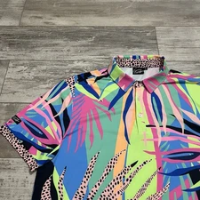 Sunday Swagger Golf Polo Men's Size XL Stretch Performance Floral Rare!