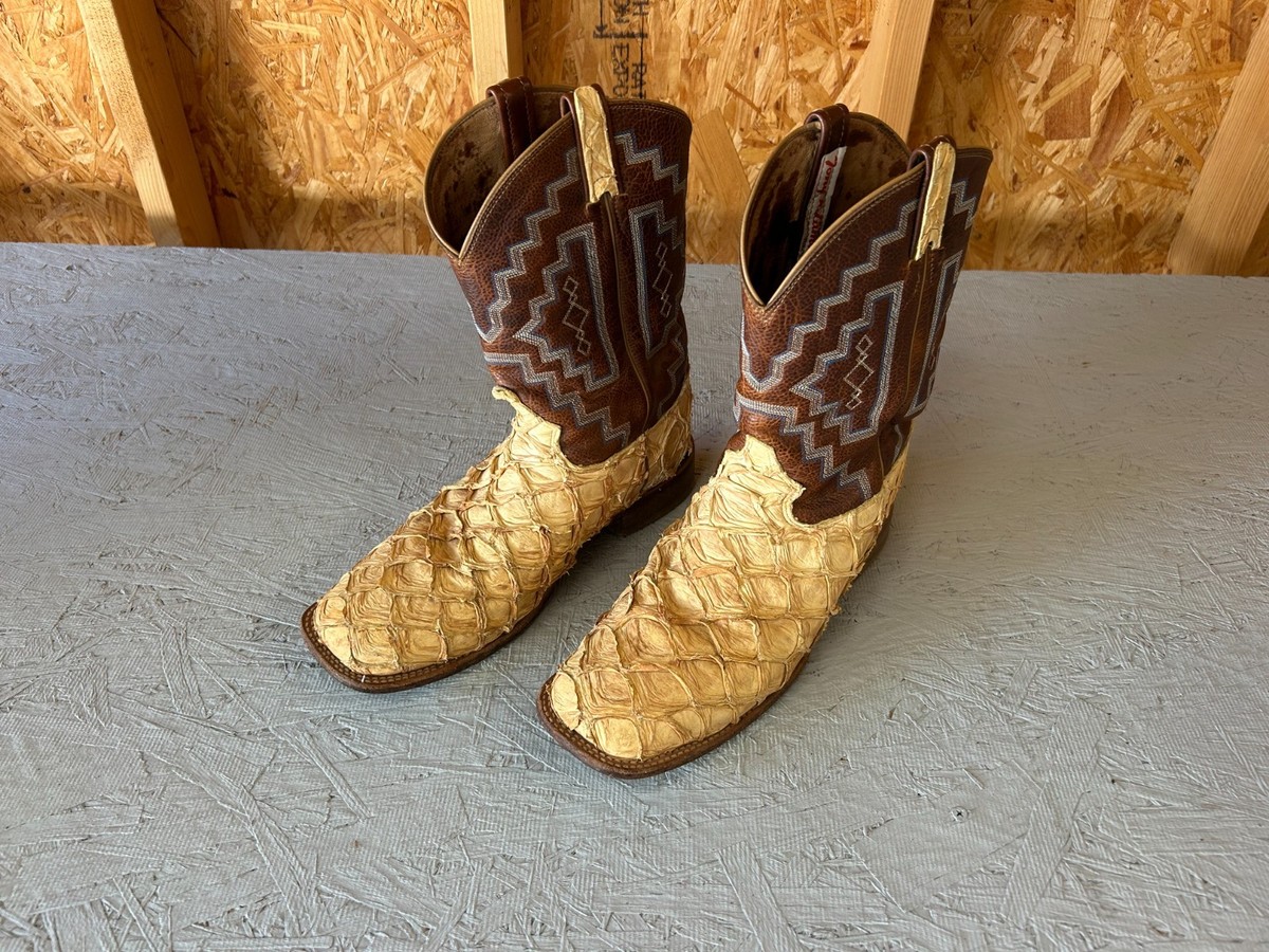 Tony Lama Fish Skin Boots Men's Tony Lama Everett Western Boot