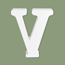 Unfinished Wooden Letters for Crafts, 4 Inch White Alphabet Marquee Letters, Woo