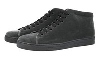 Prada Samt Downtown High-Top Sneaker - 4T3134 - Grau - Neu - 9 43