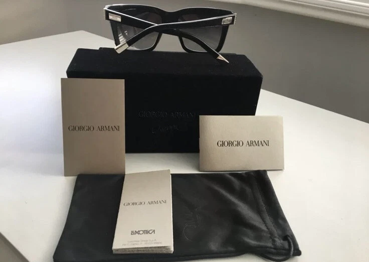 Giorgio Armani — GIORGIO ARMANI “Garsonne” Black Velvet Frames Sunglasses - Made In Italy