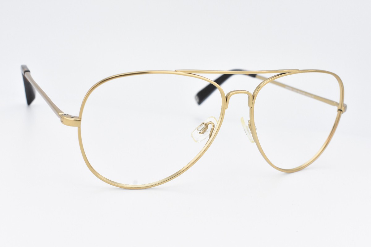 Warby Parker Eyeglasses Frame Dempsey 2200 Gold Aviator Men  display picture 2