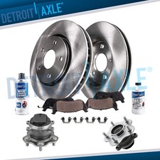 REAR Rotors Brake Pads + Wheel Hub Bearings for 2014-2019 Nissan Rogue Sport FWD