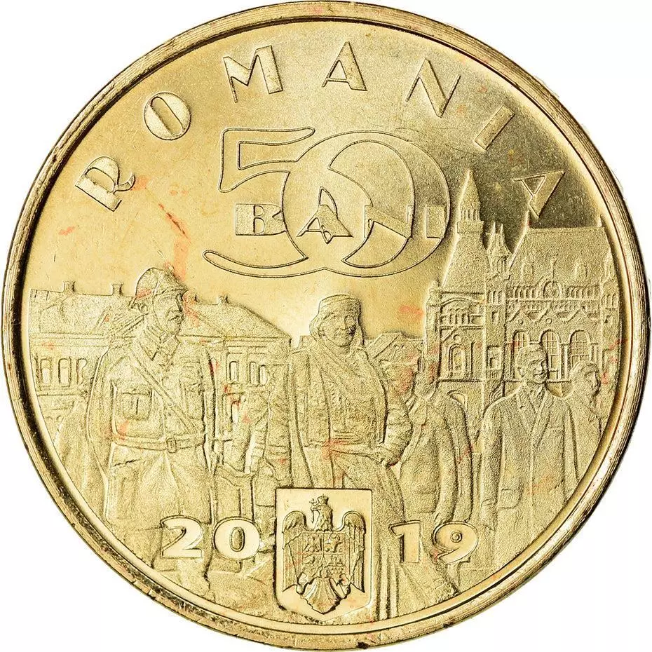 Romanian Coin 50 Bani | Queen Maria | King Ferdinand I | Romania | 2019