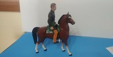1950's Hartland Plastics Jim Bowie Western Figure With Horse  Saddle Shelf J2