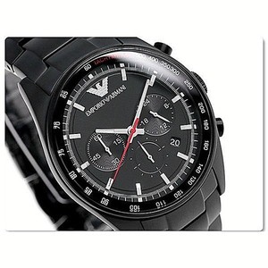 emporio armani tachymeter black watch