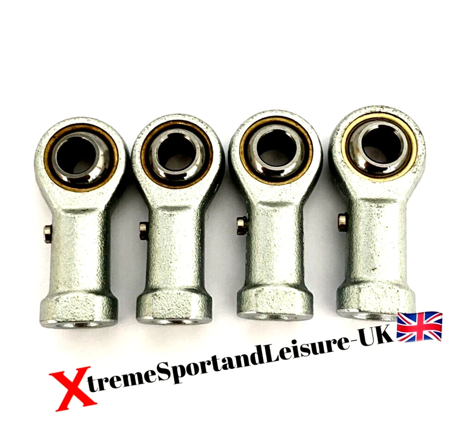 PAQUETE DE 4 EXTREMOS DE VARILLA DE PISTA DE KART KART FEMENINO - JUNTAS ROSA + TUERCAS DE BLOQUEO VENDEDOR REINO UNIDO - Imagen 3 de 3