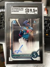 Luis Chevalier 2022 1st Bowman Chrome RC SGC 9.5 On Card Auto 10 (QUC016803)