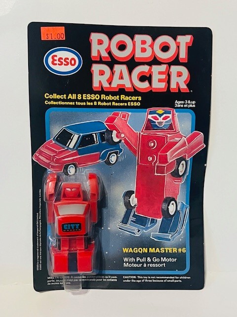 Robot Racer Figure Friction go toy gobot transformer 1980s Esso