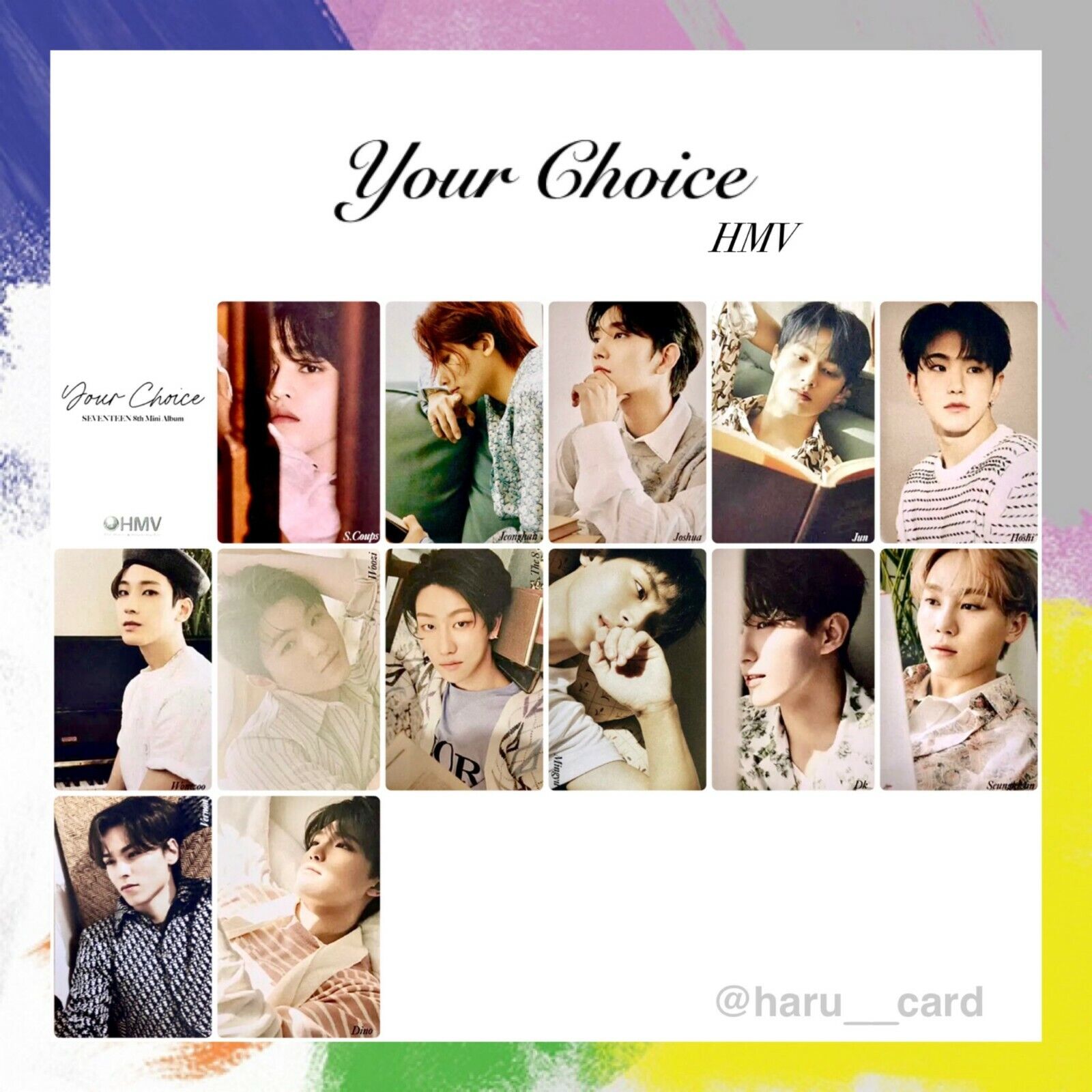 SEVENTEEN Your Choice HMV JP LTD Official Photo card ONESIDE 