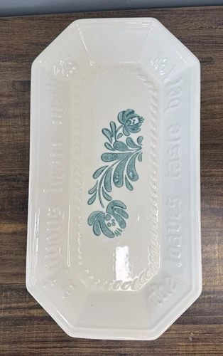 Pfaltzgraff Yorktowne Bread Loaf Loaves Serving Tray Plate 12" Joyous Heart