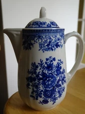 VILLEROY ET BOCH SMALL GLASS PORCELAIN COFFEE MAKER BLUE PHEASANT MODEL Size No. 2