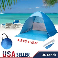 Pop Up Beach Tent Portable Sun Shade Shelter Outdoor Camping Fishing Canopy Blue