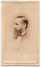 ANTIQUE CDV CIRCA 1860s ROCKWOOD HANDSOME BEARDED MAN IN SUIT BROADWAY NEW YORK