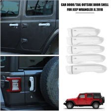 White Door handle Cover Trim Decor Exterior For Jeep Wrangler JL 18+ Accessories