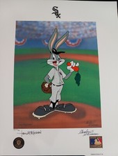 Bugs Bunny BASEBALL White Sox Hand Signed By Tom & Charles McKimson Artist Proof