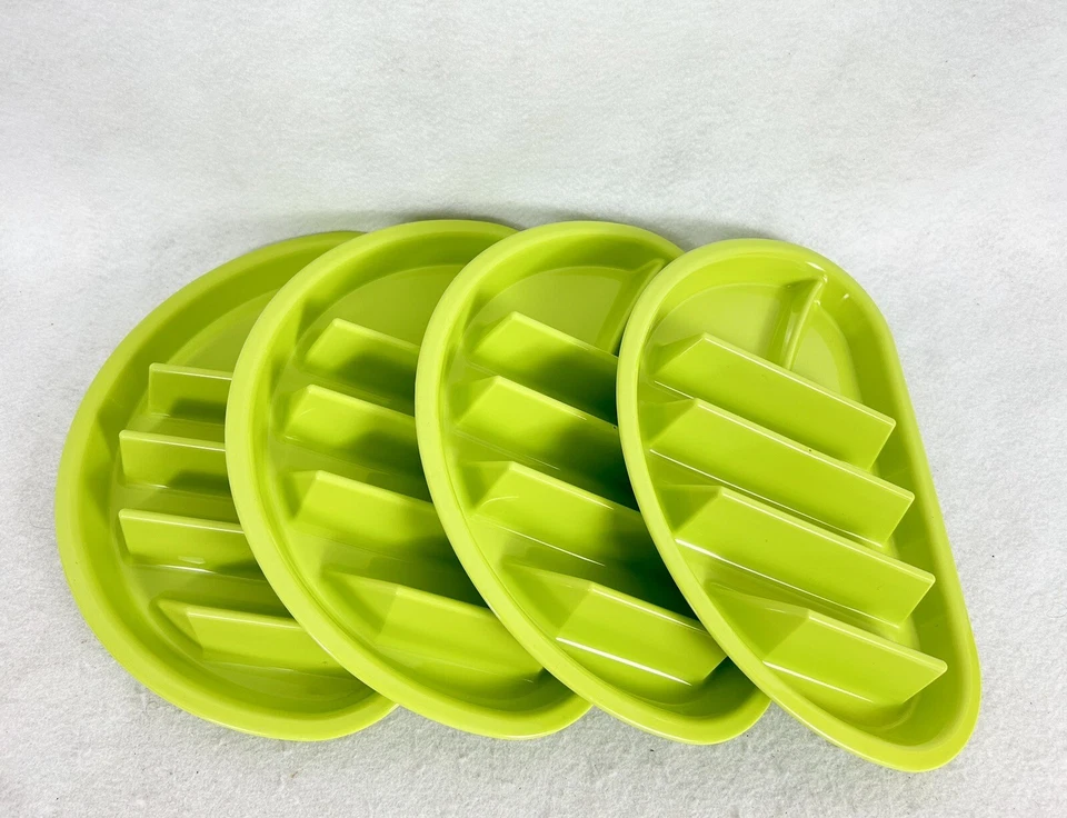 Тарелки Fiesta Taco для микроволновой печи посудомоечной машины безопасные зеленые пластиковые тарелки с бисфенолом А лот из 4 - Изображение 2 из 4