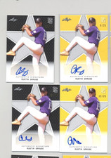 2020 Leaf Perfect Game Auto Four  card lot Austin Grause
