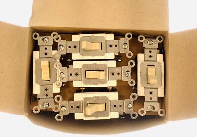 Leviton CS120-21 Ivory Single Pole Side Wired Toggle Switch 20 A 120/277 V AC