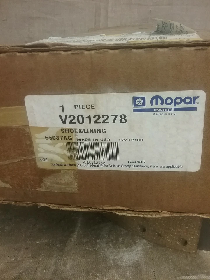 Комплект тормозных колодок и подкладок Mopar V2012278 - 1984-1993 Dodge - Изображение 3 из 3