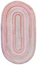 Capel Rugs Soft Cotton Chenille Country Braided Rug Babys Breath Tea Rose 510