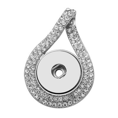 Hot Women Crystal Jewelry Necklace Pendant Fit 18mm Noosa Snap Button N139