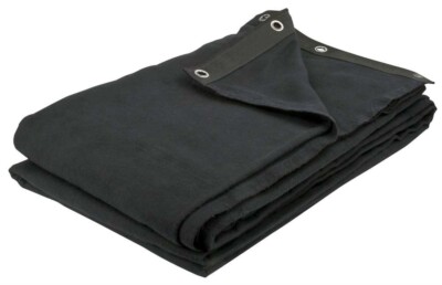 Showtec Dekomolton Backdrop, Black 400 x 300cm