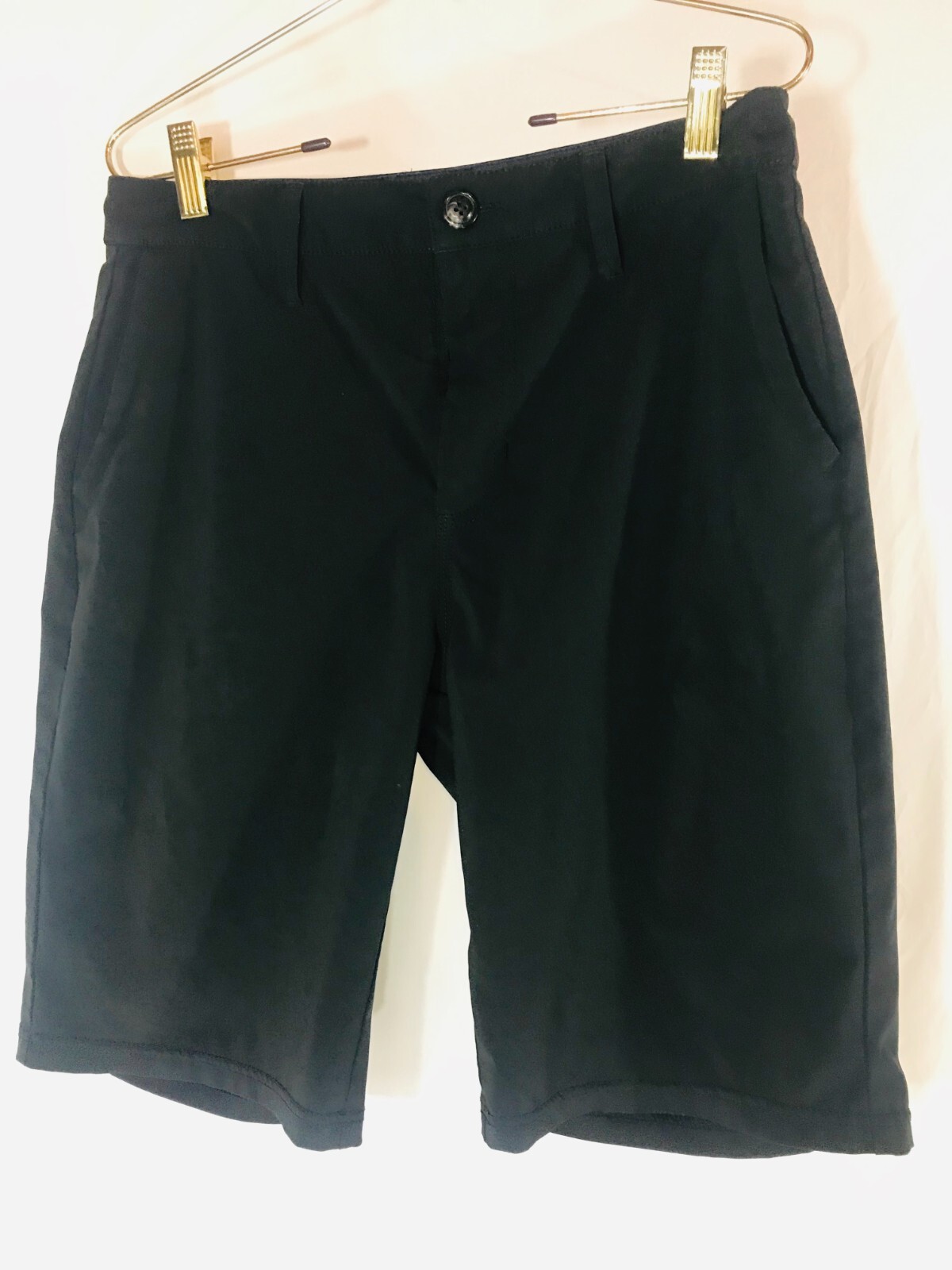 Vans Skate Shorts Mens 28 Black Mid Length Cotton Casual Preppy