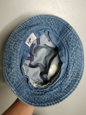 Vintage 90s Toppers Blue Jean Denim Bucket Hat One Size 