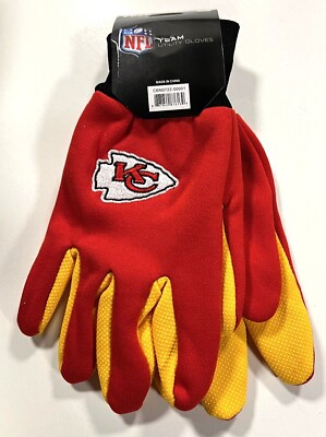 KANSAS CITY CHIEFS NFL 2-TONE SPORT UTILITY JERSEY WORK GARDEN GLOVES FREE SHIP