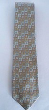 Giannini Palazzi 100 Italian Silk Hand Made Geometric Pattern Neck Tie