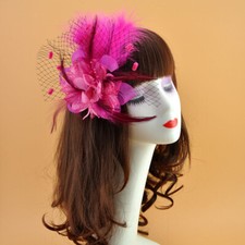 Damen Feder Haarspange Fascinator Hut 20s 50s Retro Teeparty Kopfbedeckung Tiara