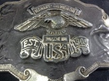 Harley Davidson Belt Buckle Vintage Eagle Made in USA Motorcycle Beltbuckle