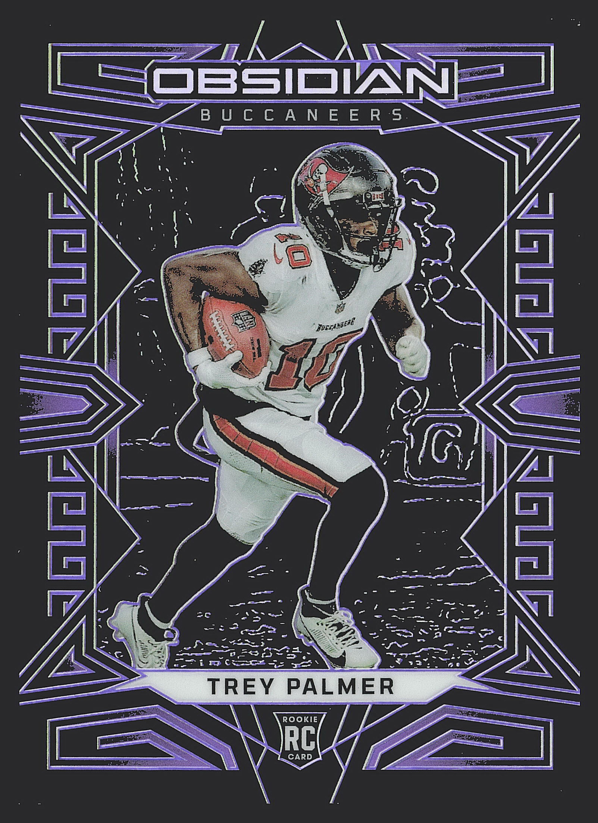 2023 Panini Obsidian #194 Trey Palmer Electric Etch Purple #/75 SN,RC