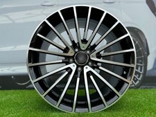 4 x 19 Inch 5x112 Multi Spoke Black Polished Wheels: Fits For Mercedes S E Class