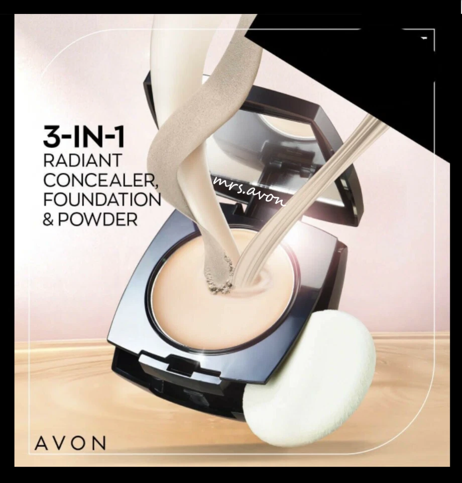 Avon True Radiant Cream to Powder Foundation Compact, Various shades, NEW