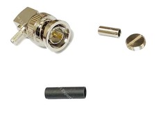 75oHM BNC Male Right ANGLE for RG316 RG174 RG179 LMR100 Cable Straight Connector