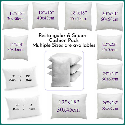 Hollowfibre Cushion Pads Inner Inserts Scatters Filler Deep Filled