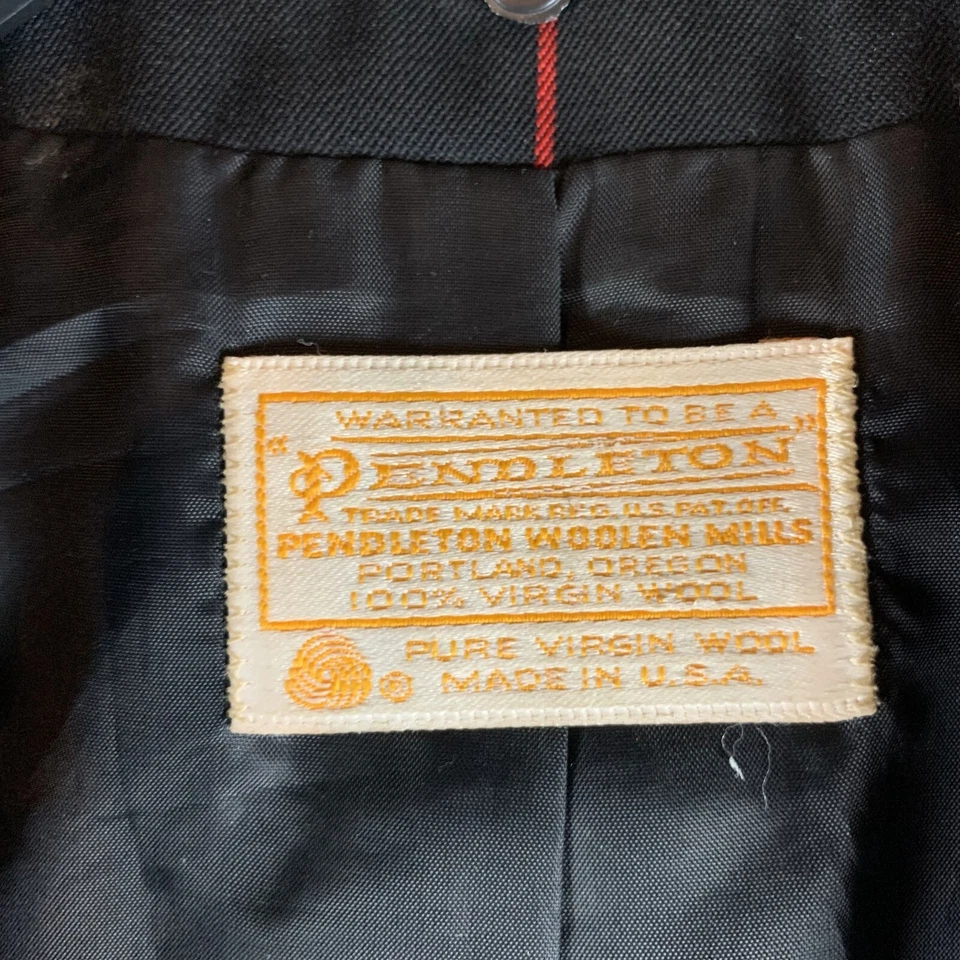 Chaqueta Blazer Pendleton Mujer Negra Ventana Cuadros Muesca Solapa Sencillo Pecho Foto 2 de 4