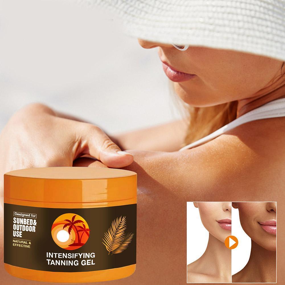 Luxury Intensive-Tanning Creams,Intensive Dark Tanning Luxe Gel for Outdoor Sun
