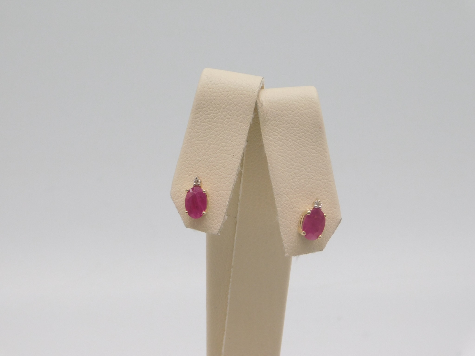 SWEET 14K SOLID YELLOW GOLD DIAMOND RUBY STONE PO… - image 4