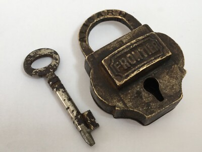 Old Vintage Lock Solid Brass Small Mini Padlock Strong Collectible Decorative