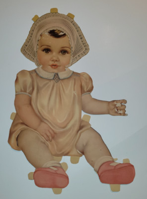 1937 Queen Holden's Baby Betty Paper Doll w/Clothes and Accessories