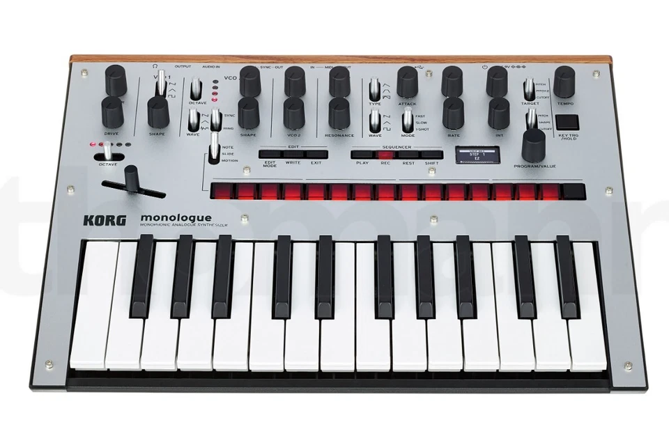 Korg Monologue Silver Analoger Synthesizer mit netzteil